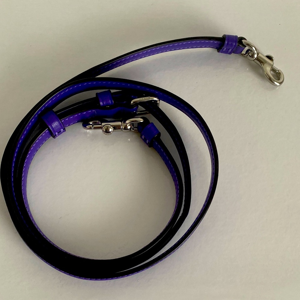 BNWT Coach Leather Purple with Silver Hardware